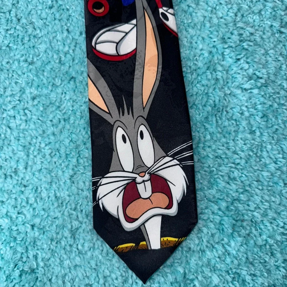 vintage Looney Tunes Mania Bugs Bunny Marvin‎ The Martian Kids Necktie